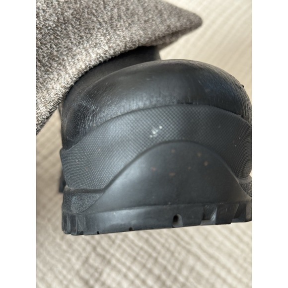 LOEFFLER RANDALL Gemma Leather Lug Sole Mule Womens 7 Black Chunky Sherpa Lined - Picture 10 of 10